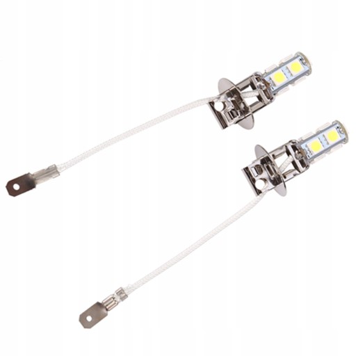 2x LED HMLOVÉ SVETLÁ H3-5050-9 SMD DC12V 6500K BIELA