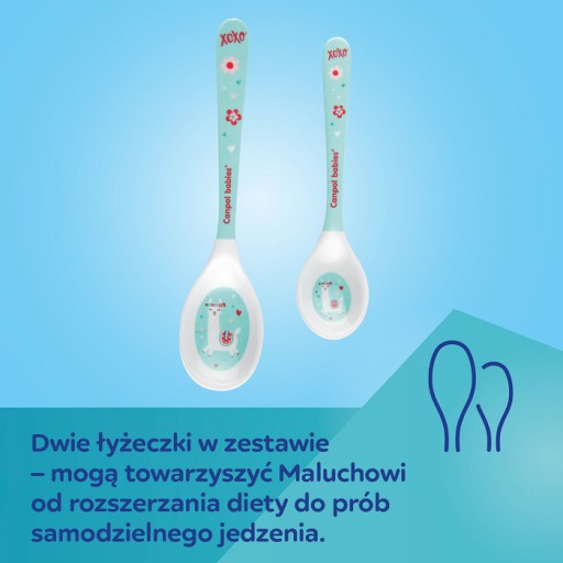 CANPOL EXOTICKÉ ZVIERATÁ SADA LYŽIČIEK NA KŔMENIE MELAMÍNU 2 KS. 9M+
