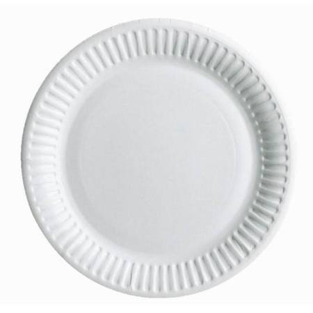 KLASICKÉ TANIERE BIELE PAPIEROVÉ 18 CM 10 KS