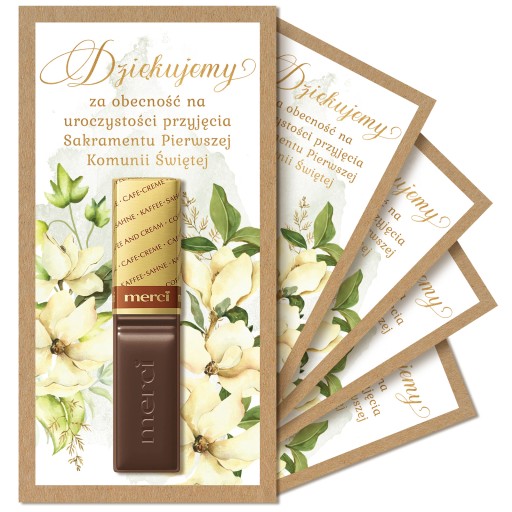 Ďakujeme Prvé sväté prijímanie merci boho MAGNOLIA | 5 ks
