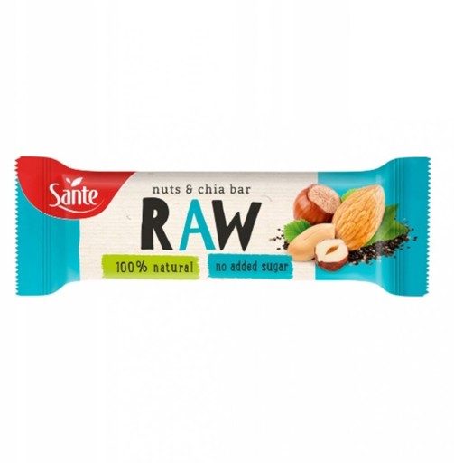Surová ovocná tyčinka Sante, orech a chia 35g x6