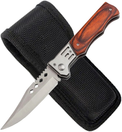 PRUŽINOVÝ NÔŽ SKLADACÍ VRECKOVÝ NÔŽ FINKA STEEL SURVIVAL SCOUT CAMP 21 CM