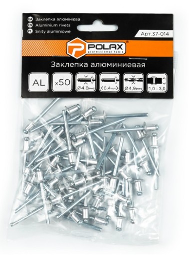 HLINÍKOVÉ NITY 4,8 X 6,4 MM 50 KS POLAX 37-014