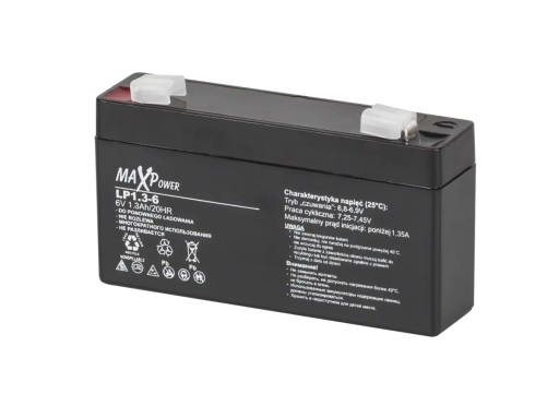 Rebel 6V 1300mAh ventilom regulovaná olovená batéria (VRLA).