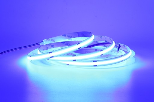 Neónový COB LED pás 12V MODRÝ 1m Homogénny