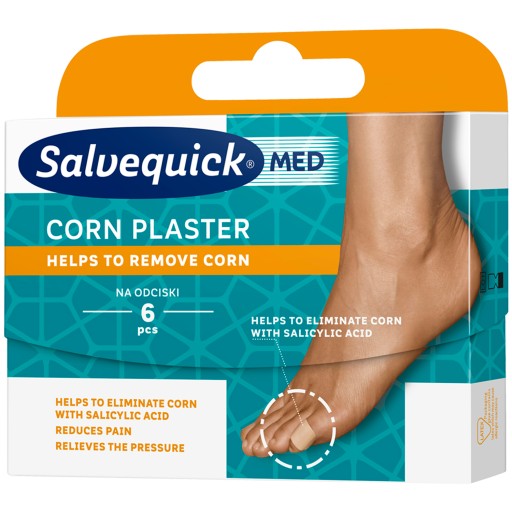 2x SALVEQUICK CORN náplasti na CORNS znižujú bolesť a tlak EFEKTÍVNE 6 ks