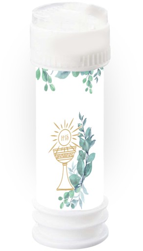 MYDLOVÉ BUBLINY PRIJÍMANIE HOSTÍ Sväté prijímanie Boho lístkový kalich IHS 60ml