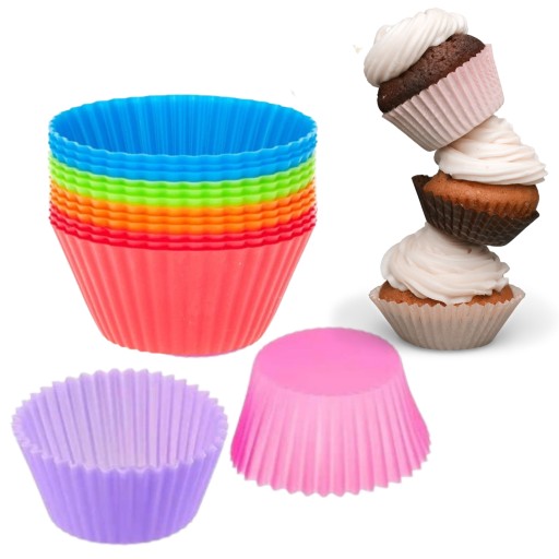 Silikónová forma na košíčky, muffiny a podložky na košíčky