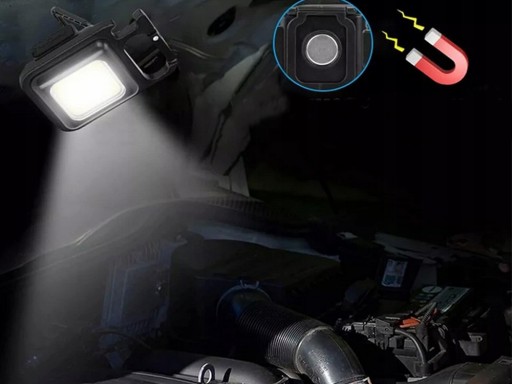 COB LED kľúčenka lampa s magnetom baterka USB otvárač