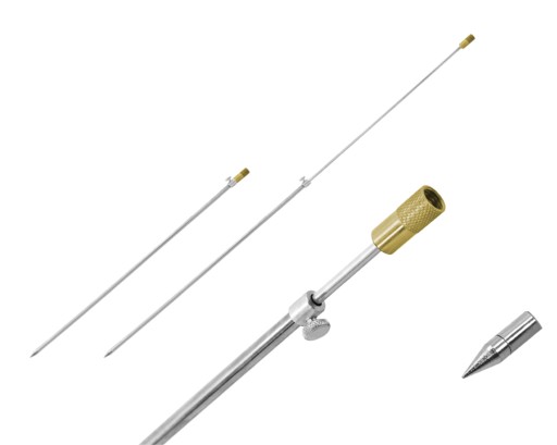 Pevná, oceľová teleskopická podpera/sedlovka so závitom 60 - 100 cm