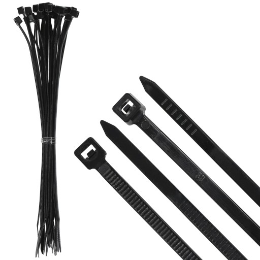 Káblové svorky Sťahovacie pásky Sťahovacie pásky 100 ks. 4,8 mm x 200 mm čierna