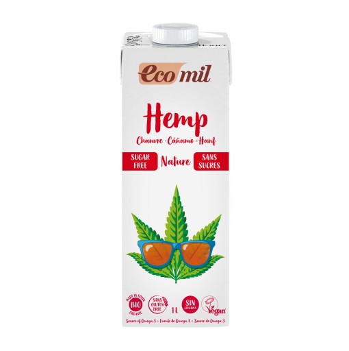 ECOMIL Konopný nápoj bez cukru 1l - BIO
