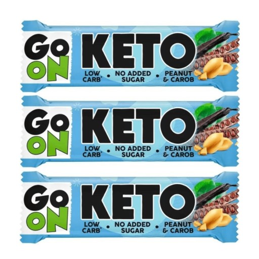 GO ON KETO BAR PROTEIN KETOGENIC DIET 3x50g SVALOVÁ HMOTA BEZ CUKRU