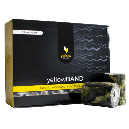 Samolepiaca stabilizačná bandáž YellowBAND 7,5 camo zelená
