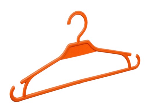 VEŠIAKY NA DETSKÉ OBLEČENIE DOMA, ORANŽOVÉ, 25 ks