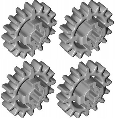 LEGO Technic Sprocket 16 J. Grey (94925/4640536) x4