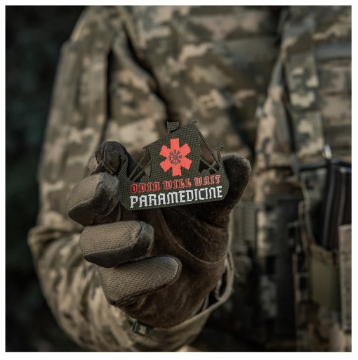 Nášivka na suchý zips VIKING EVAC M-TAC DRAKKAR LOĎ PARAMEDYK MORALE ZELENÁ