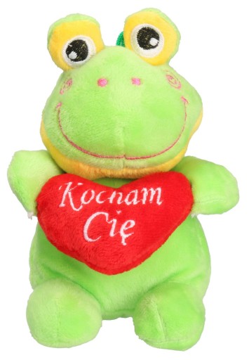 Maskot ŽABA, MEDVEĎ SO SRDCOM 15cm 3965