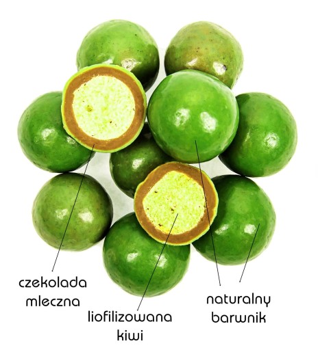 FORMELO MRAZOM SUŠENÉ KIWI V MLIEČNEJ ČOKOLÁDE 110G NÁDOBA