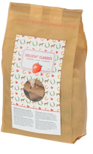 Jahodové maškrty pre kone 1kg KERBL 24H