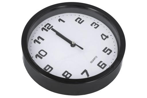 Nástenné hodiny do kuchyne, 20 cm, čierne