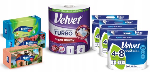 Velvet Eco Roll Toaletný papier, jemný biely, 4 ks