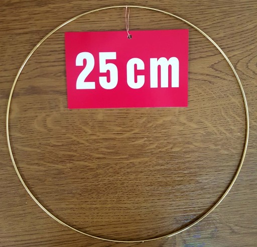 ZLATÝ prsteň/ráfik na lapače snov a makramé 25 cm