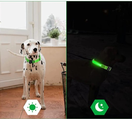 3 Fázy svietenia SVIETIACI LED Obojok PRE PSA MAČKU, FAREBNÝ DREVENÝ Veľkosť: S