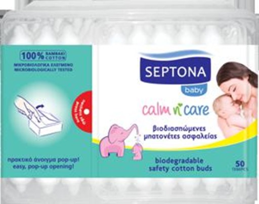 Septona Baby papierové tyčinky pre deti 50 ks.