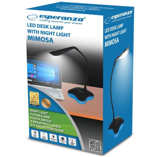 STOLNÁ LAMPA MIMOSA ČIERNA LED