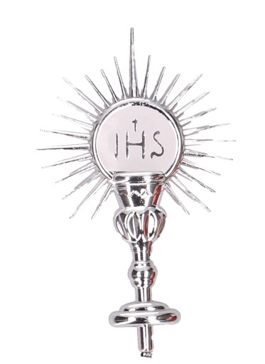 Kalich s hostiou, strieborný IHS, 12 ks.