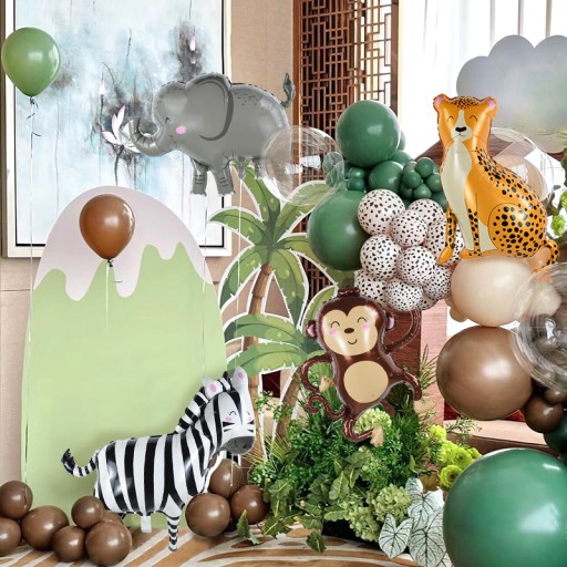 FÓLIOVÝ BALÓN OPICE DŽUNGLA ROK STARÉ OZDOBY NARODENINY ZOO ZVIERATÁ