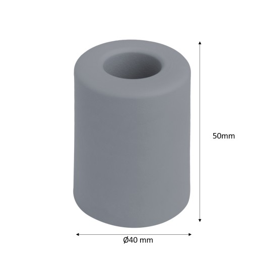 Šedá zarážka dverí prémiovej kvality, 50 mm