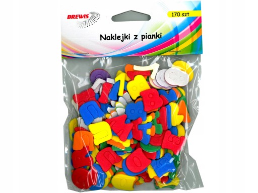 PENOVÉ NÁLEPKY z PVC 22 PÍSMEN A ČÍSEL