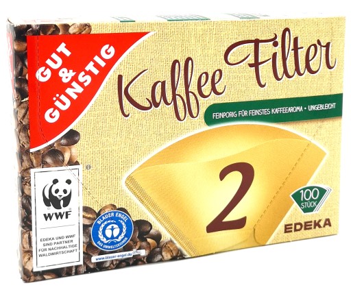 Filtre na kávu Gut & Günstig č. 2, 100 kusov, NEM