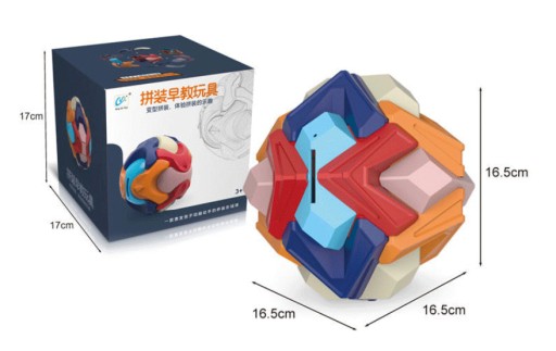 Prasiatko, loptička na skladanie, 3D puzzle