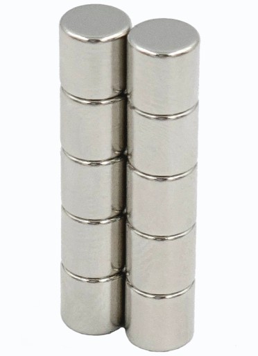 SILNÝ VALEC NEODYMOVÝ MAGNET 6x6 - SET 4 / NEODYMOVÉ MAGNETY /