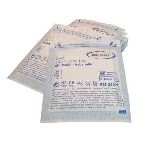 NETKANÉ KOMPRESY STERILNÉ MERAČE 7,5cmx7,5cm