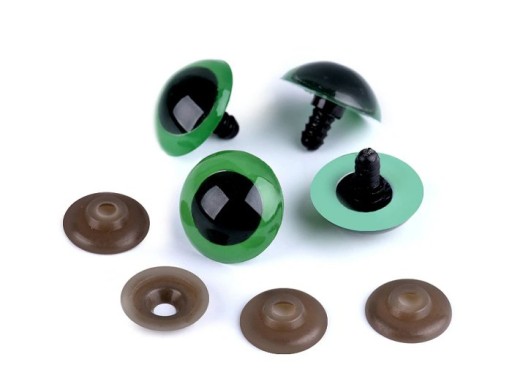 Oči hračky 26mm zelené - 1 pár