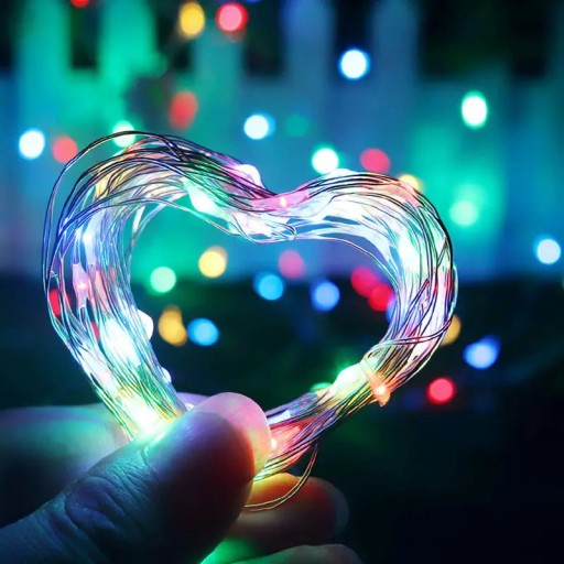 KOROK NA FĽAŠU 20 LED Drôtené Svietidlá Osvetlenie na vianočný stromček RGB Multicolor 124