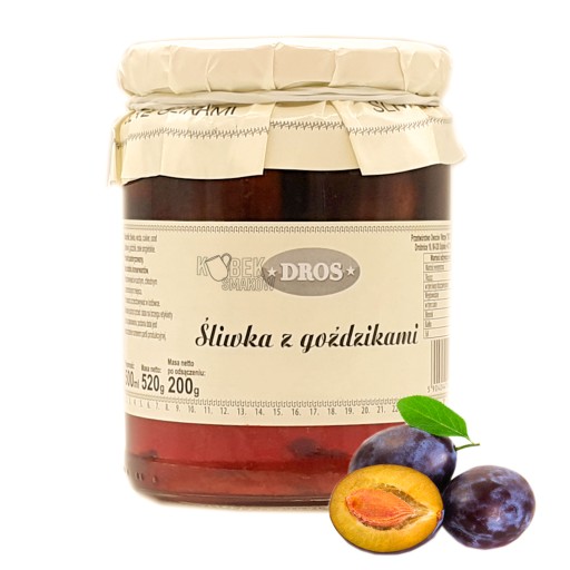 Slivka s klinčekmi 500 ml / 520 g – DROS
