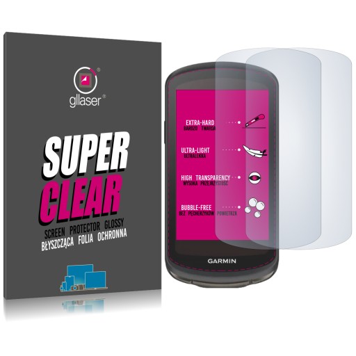 Ochranná fólia GLLASER SuperClear SC pre Garmin Edge 1040 solar