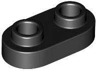 LEGO okrúhly tanier 1x2 čierny 6210270 35480 - 12ks