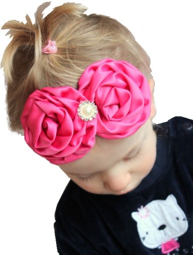 DP* Veľká saténová dvojitá čelenka One Year Old Session