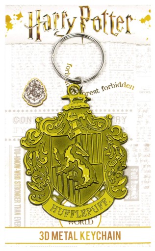 Kovová kľúčenka s erbom Harryho Pottera Hufflepuff