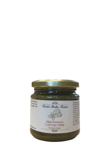 Medová smotana s citrónom a mätou 250g