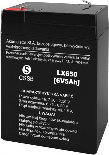 Bezúdržbová batéria SLA 6V 5Ah