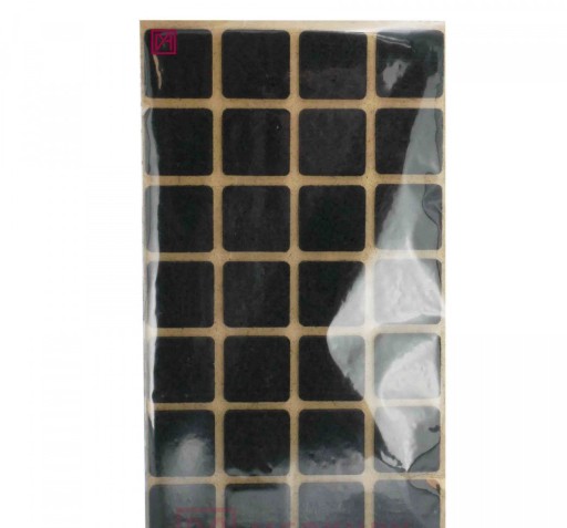 Samolepiaca plstená podložka, čierna, 20x20 mm