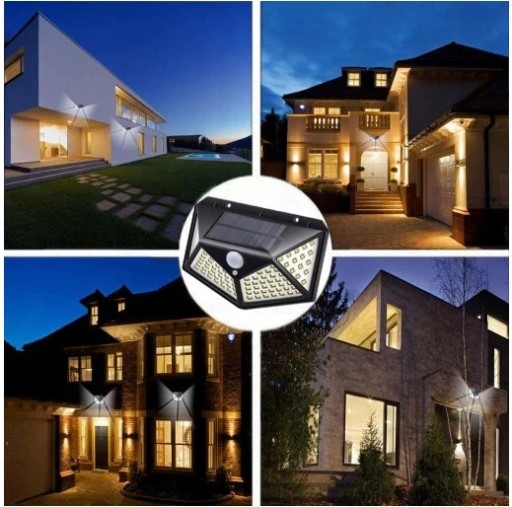 SLNEČNÁ LAMPA S SNÍMAČOM POHYBU A SÚMRAK 100LED