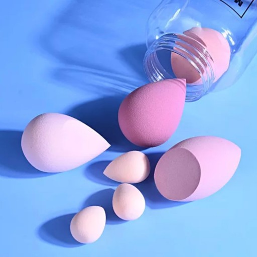 Sada 7 špongií na make-up v tégliku